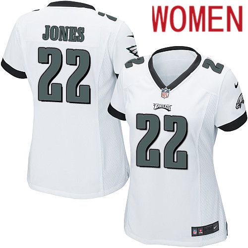 Women Philadelphia Eagles 22 Sidney Jones Nike White Game NFL Jersey